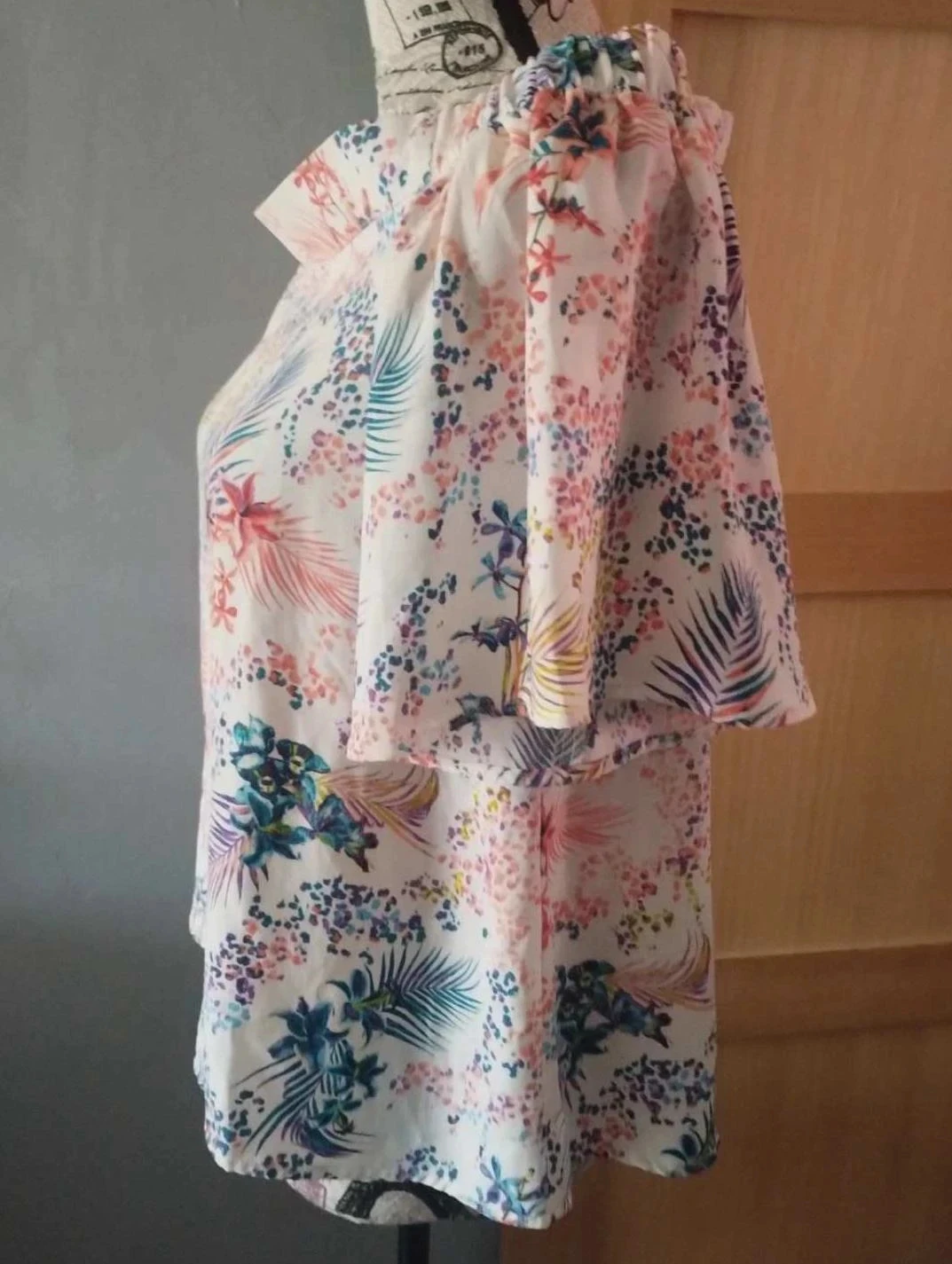 Floral tunic with wide collar, Mosquitos, size 36 – photo 5